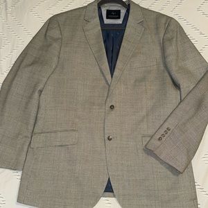 EUC TAILORBYRD 44R Blazer Sport Coat Silk Wool Light Brown Tan 2 Button
